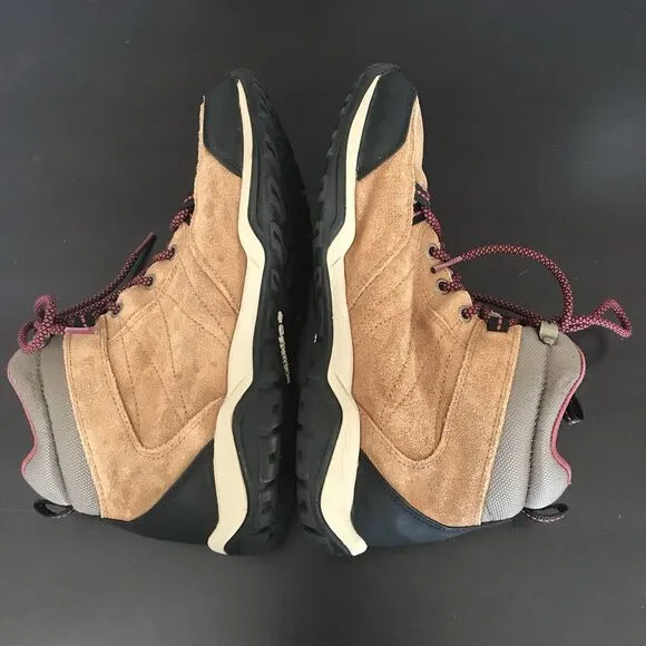 Columbia Mount Carmel Tan Suede Waterproof Lace Up Hiking Ankle Boots Women’s 10