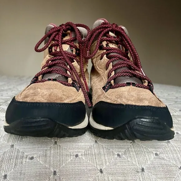 Columbia Mount Carmel Tan Suede Waterproof Lace Up Hiking Ankle Boots Women’s 10