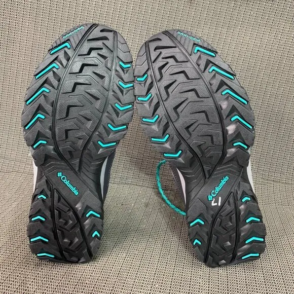 Columbia Womens Size 11W Gray &amp; Teal Mid Waterproof Hiking Boots