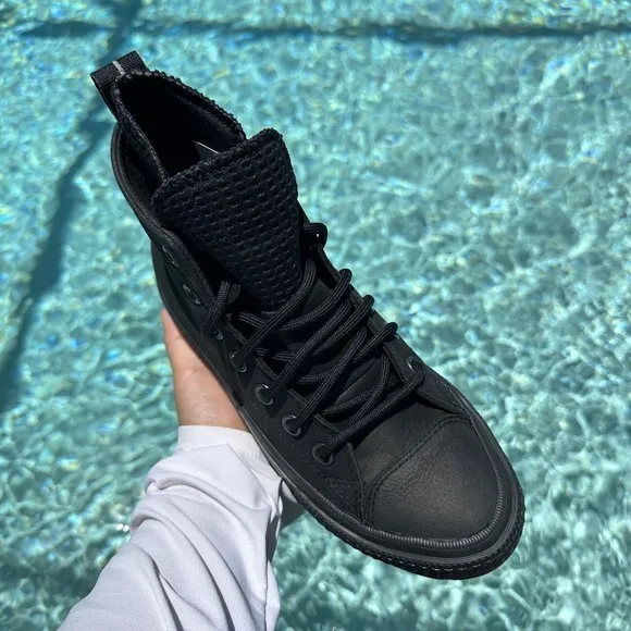 Converse Chuck Taylor All Star Waterproof High Triple Black 162409C