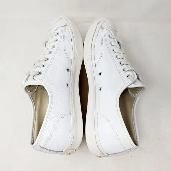 Converse Jack Purcell Sneakers Mens 11.5 Shoes White Leather Low Athletic Ox