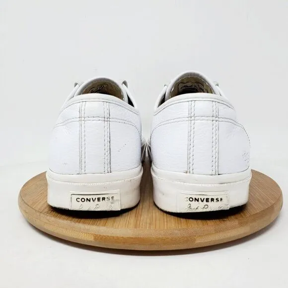 Converse Jack Purcell Sneakers Mens 11.5 Shoes White Leather Low Athletic Ox