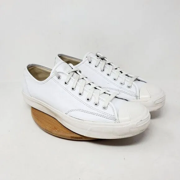 Converse Jack Purcell Sneakers Mens 11.5 Shoes White Leather Low Athletic Ox