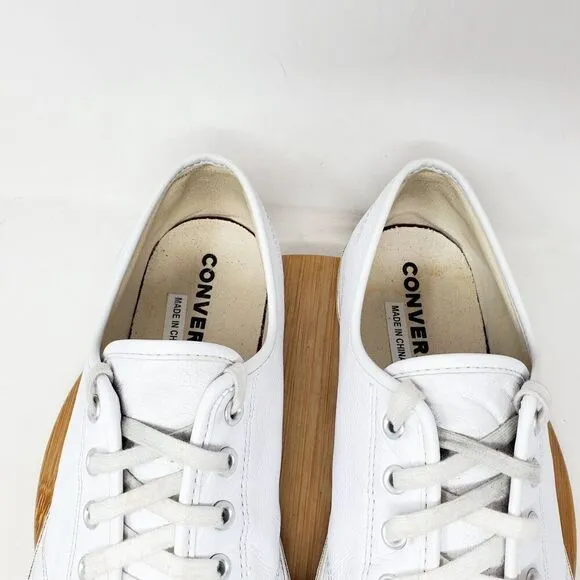 Converse Jack Purcell Sneakers Mens 11.5 Shoes White Leather Low Athletic Ox