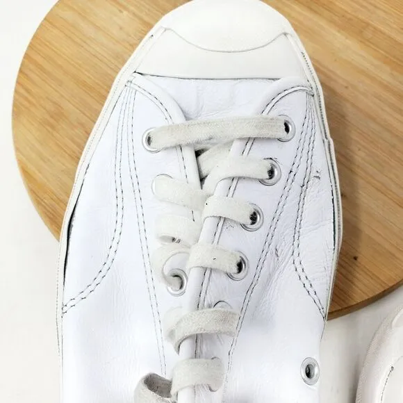 Converse Jack Purcell Sneakers Mens 11.5 Shoes White Leather Low Athletic Ox