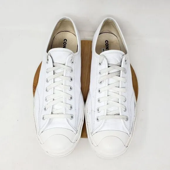 Converse Jack Purcell Sneakers Mens 11.5 Shoes White Leather Low Athletic Ox