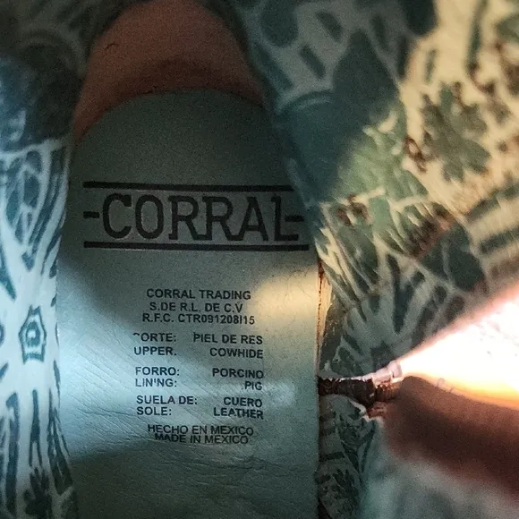 Corral Tan and Teal Embroidered Short Boots