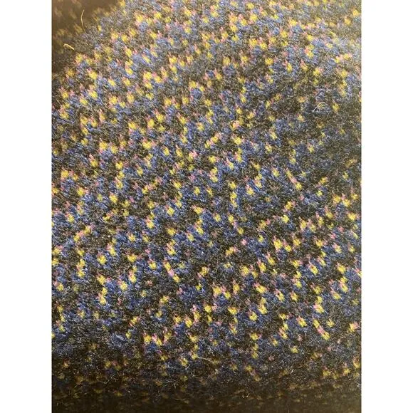 COS Cozy Oversized Blue &amp; Black Gold Print Wool Blend Sweater ~ Sz M ~ So Hygge