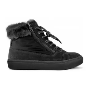 Cougar Dubliner Black Winter Sneakers Suede Nylon Size 9 NIB Faux Fur Collar WP