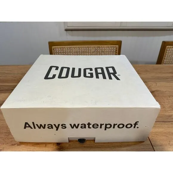 Cougar Dubliner Black Winter Sneakers Suede Nylon Size 9 NIB Faux Fur Collar WP