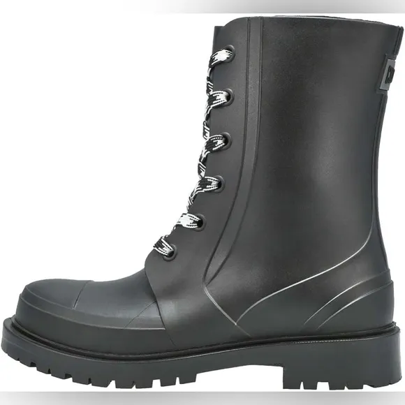 Cougar Madrid Waterproof Combat Rain Boot Black Matte