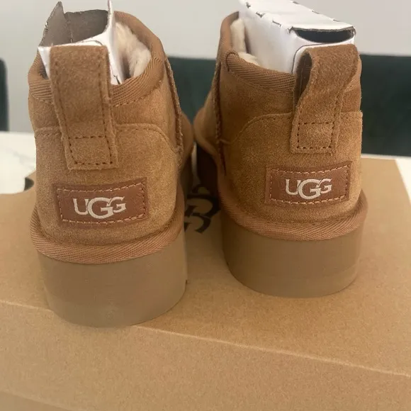 Cozy Brown Kids Boots UGG platform