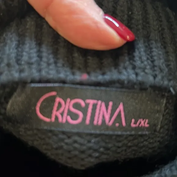CRISTINA PARIS Collection - Faux Fur Cape Sweater Coat