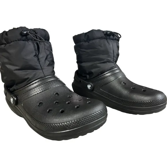 Crocs Classic Lined Neo Puff Boots 'Black' 206630-060 men’s 9 women’s 11
