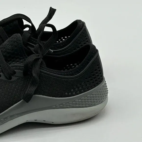 Crocs Women's Literide 360 Pacer Waterproof Sneakers Shoes Size 9 Black Grey