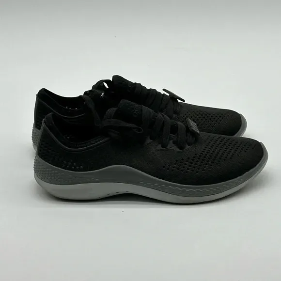 Crocs Women's Literide 360 Pacer Waterproof Sneakers Shoes Size 9 Black Grey