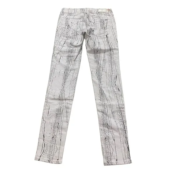 Cult of Individuality Zen Mid-Rise Women White Skinny Jeans Sz 24 NWT Crackle