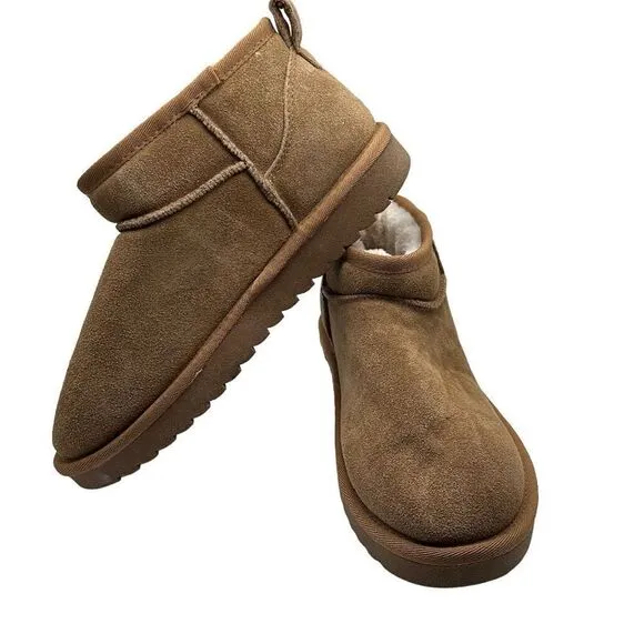 CUSHIONAIRE Women's pull on boot 7.5 CHESTNUT