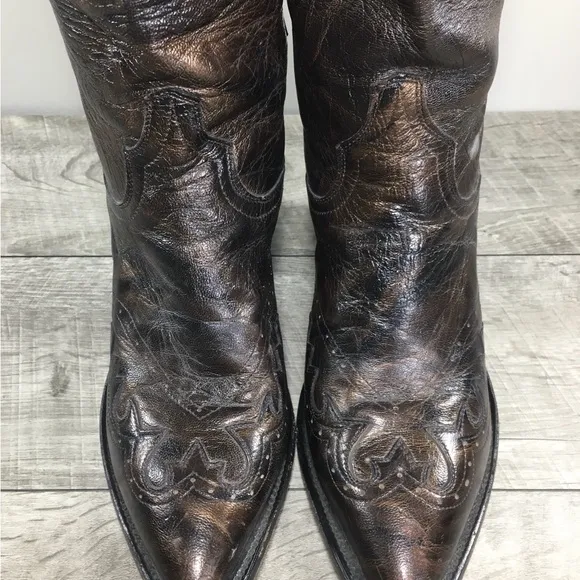 Dan Post DP3245 El Paso Collection Leather Cowboy Western Womens Boots Size 7.5