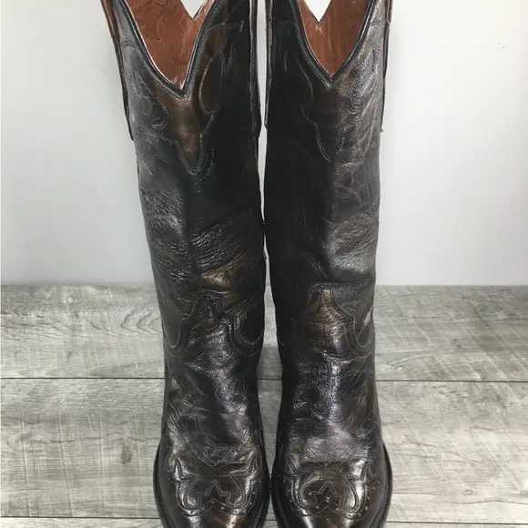 Dan Post DP3245 El Paso Collection Leather Cowboy Western Womens Boots Size 7.5