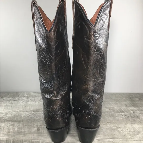 Dan Post DP3245 El Paso Collection Leather Cowboy Western Womens Boots Size 7.5