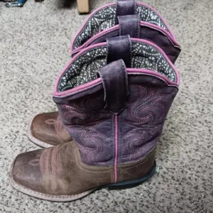 Dan Post Girls Purple Square Toe Majesty Western Cowboy Boots US 13D