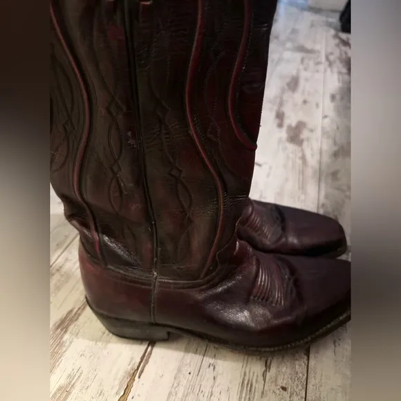 DAN POST LEATHER MENS Western Cowboy Boots sz 9D style 2162