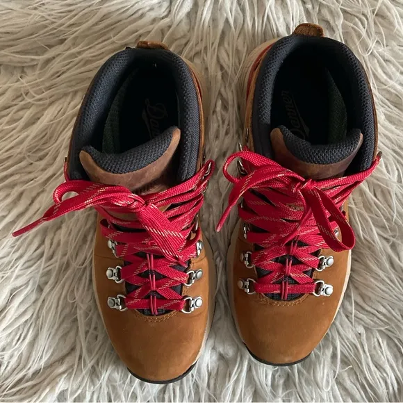 Danners Mountain 600 Leaf GTX Grizzly Brown Leather Lace Up Hiking Boots EUC 7