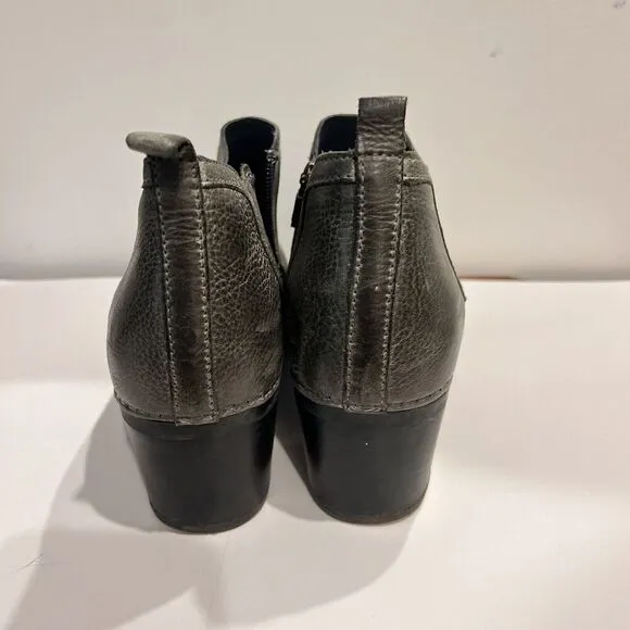 Dansko Harlene Ankle Boots Waxy Burnished Gray Booties EU 41 US 10.5-11 Classic