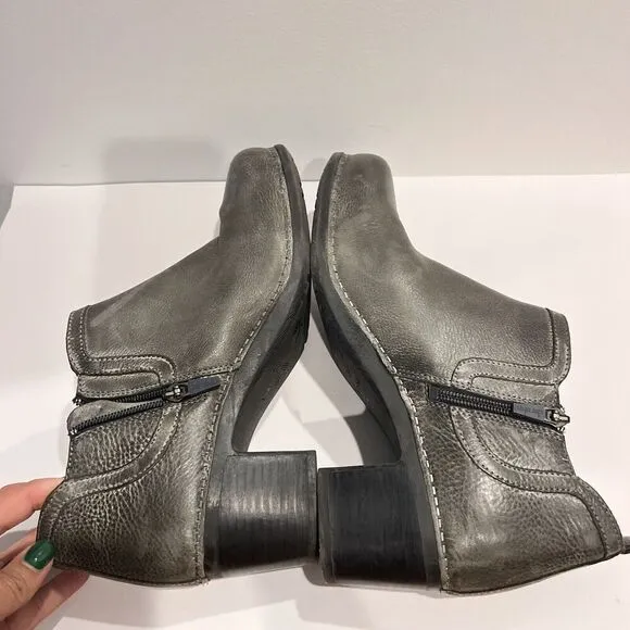 Dansko Harlene Ankle Boots Waxy Burnished Gray Booties EU 41 US 10.5-11 Classic