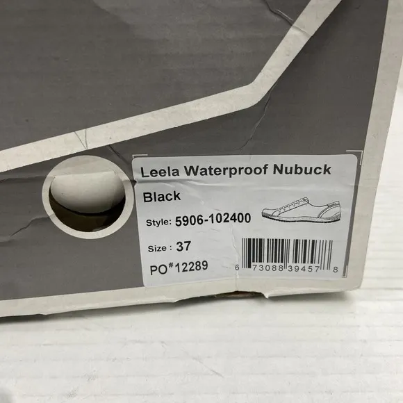 DANSKO Leela Waterproof Nubuck Women's Leather Sneaker EU 37/US 6.5-7 Black