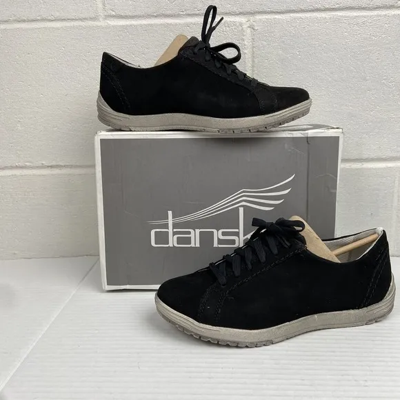 DANSKO Leela Waterproof Nubuck Women's Leather Sneaker EU 37/US 6.5-7 Black