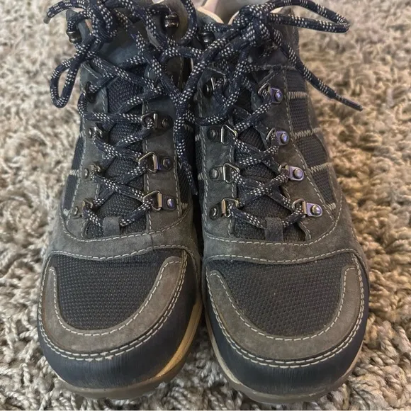 Dansko Paxton Navy Blue Ankle Boots Hiking Size 38 EU US 7.5 orthotic