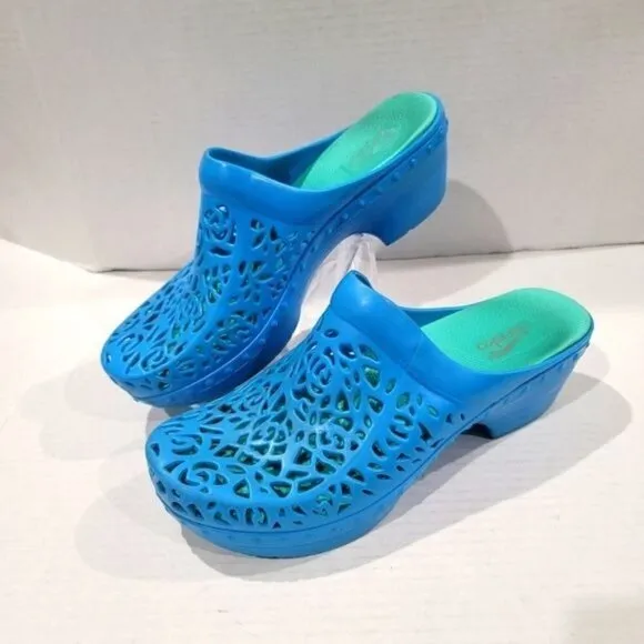 Dansko Pippa Laser Cut Jelly Clogs Size 40
