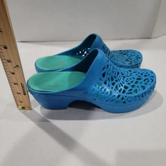 Dansko Pippa Laser Cut Jelly Clogs Size 40