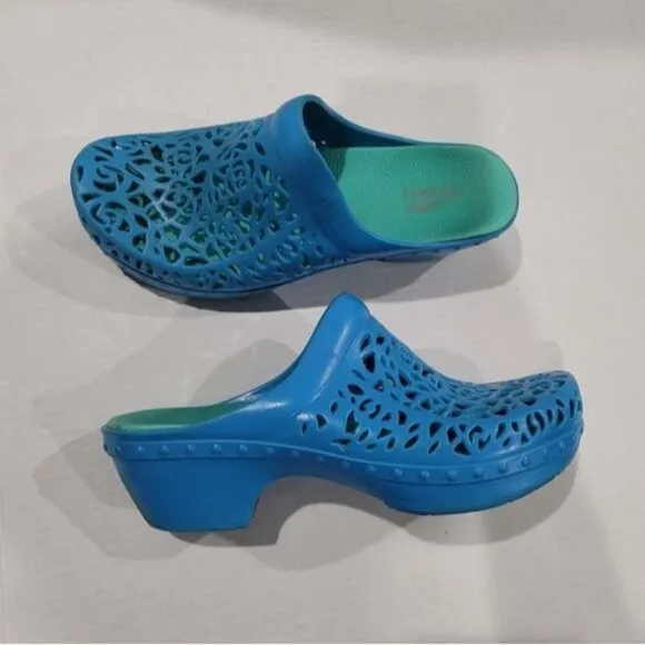 Dansko Pippa Laser Cut Jelly Clogs Size 40