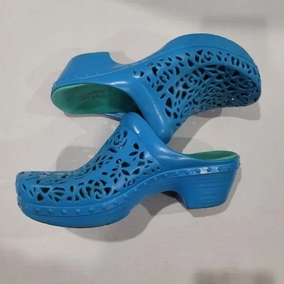 Dansko Pippa Laser Cut Jelly Clogs Size 40