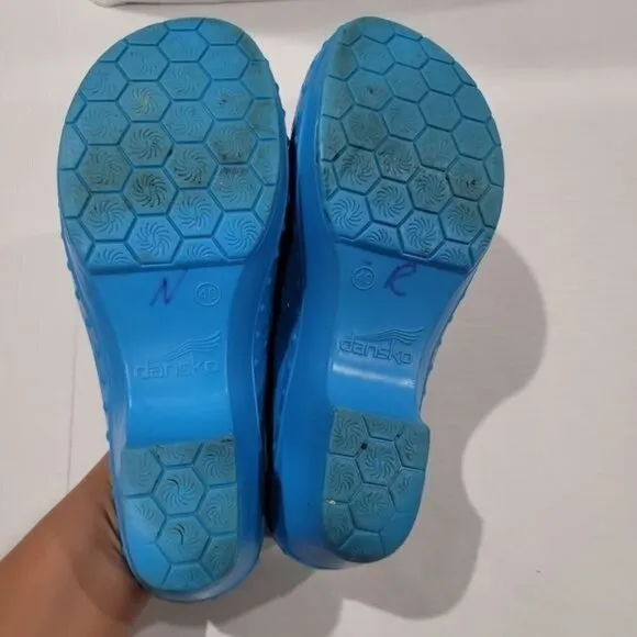 Dansko Pippa Laser Cut Jelly Clogs Size 40