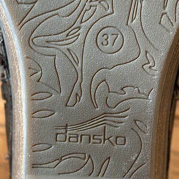 Dansko Shirley Boot Ankle Booties Bronze Tan Suede Leather Wedge Heel Size 37