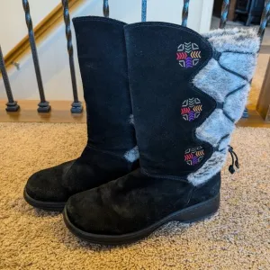Dansko Suede and Faux Fur Boots Size 40