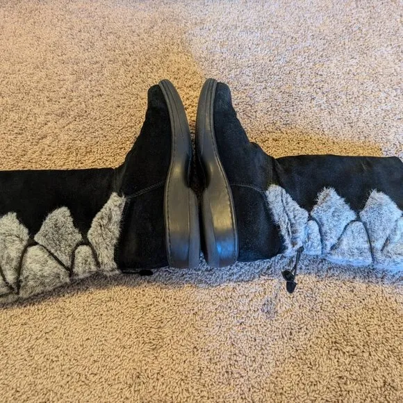 Dansko Suede and Faux Fur Boots Size 40