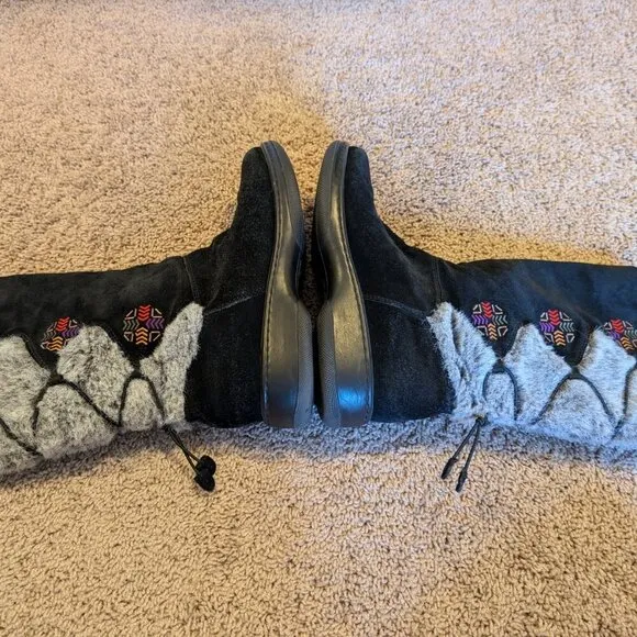 Dansko Suede and Faux Fur Boots Size 40