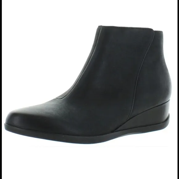 Dansko Wedge Leather Waterpoof Zipper Ankle Boots Size 6.5 EUR 37
