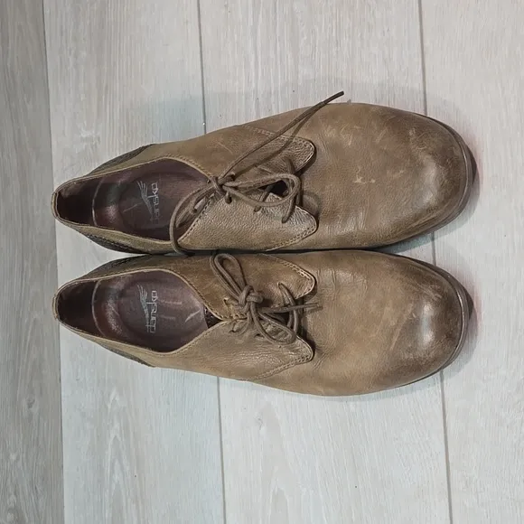 Dansko Women Louise Antiqued Oxford Leather Heels Boots shoes sz 41/10.5-11