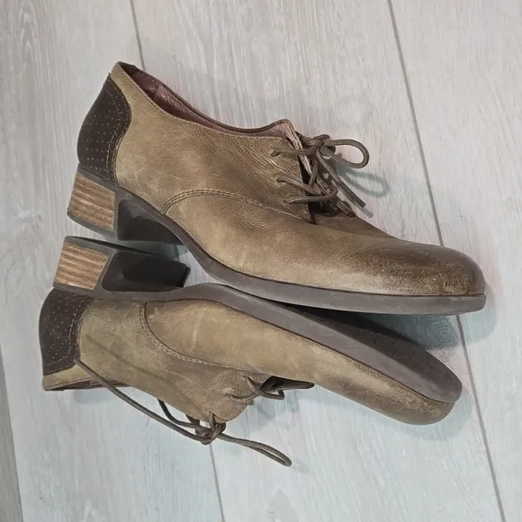 Dansko Women Louise Antiqued Oxford Leather Heels Boots shoes sz 41/10.5-11
