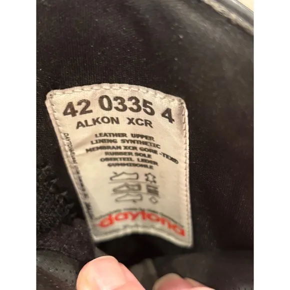Daytona Alkon XCR Gore-Tex Motorcycle Boots Waterproof Black Size 42