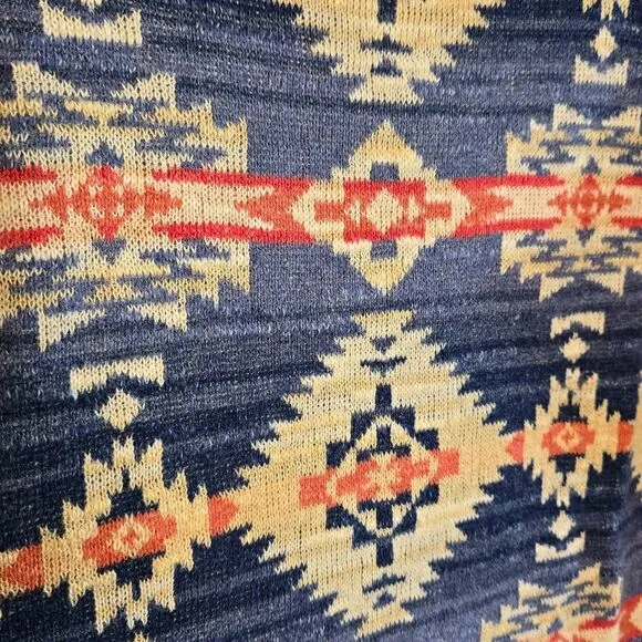 Denim &amp; Supply Ralph Lauren Aztec Knit Cotton Sweater Women's Sz Small Southwest