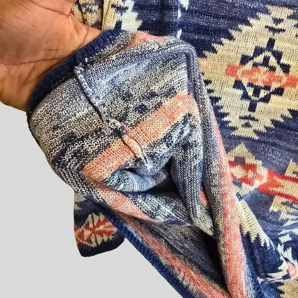 Denim &amp; Supply Ralph Lauren Aztec Knit Cotton Sweater Women's Sz Small Southwest