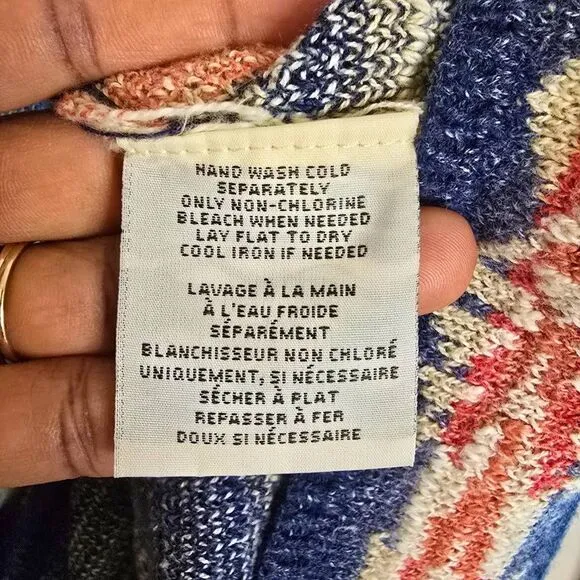 Denim &amp; Supply Ralph Lauren Aztec Knit Cotton Sweater Women's Sz Small Southwest