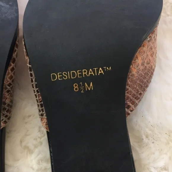 𝅺❤️DESIDERATA❤️SNAKE skin shoes size (8 1/2)